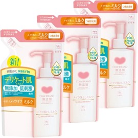 カウブランド 無添加 メイク落としミルク 詰替130ml 3個