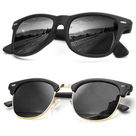 KALIYADI Unisex Polarized Sunglasses Stylish Sun Glasses for Men and Women Color Mirror Lens Multi Pack Options