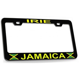 Custom Brother - IRIE Jamaica Jamaican Steel Metal License Plate Frame by