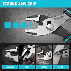 DURATECH 6 Inch Slip Joint Pliers, Small Pliers with Comfortable TPR Handle, Pliers Tool Forged from High Carbon Steel, Swivel Rivet, Pliers for Tightening, Loosening and Gripping Nuts and Bolts