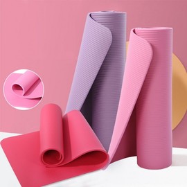 Home Workout Yoga Mat for Pilates, Plank, Stretching & Noise Reduction Mat Black 0.8cm 3ea