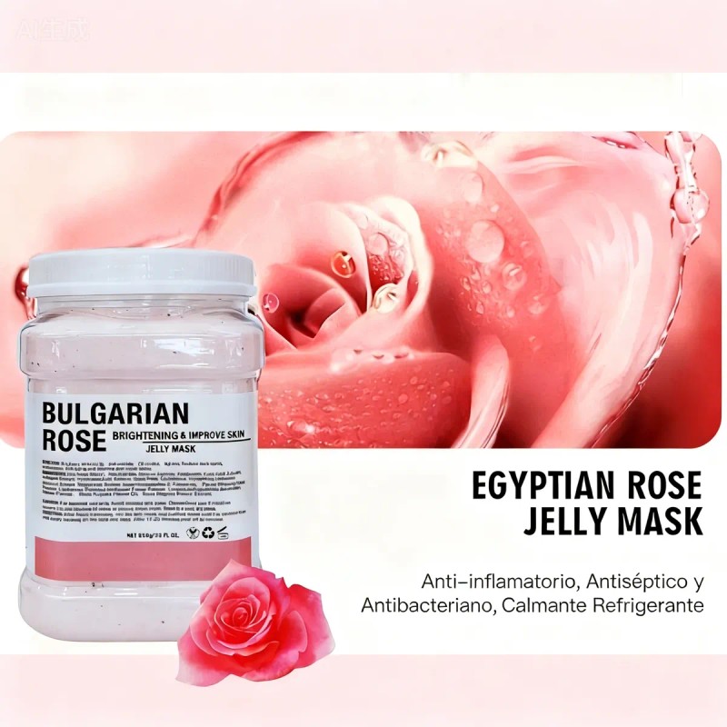 🔥 Jelly mask facial bulgaria rosa 650g mascarilla todo piel