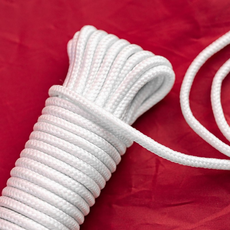 HELPMATE Nylon Rope 5 mm White Self-Luminous - All-Purpose Rope