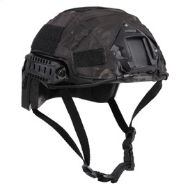 TUMHUTS Tactical Helmet with Helmet Cover, Airsoft Helmet with Front NVG Mount and Side Rail Ideal for Kids Youths Adults, Tactical Paintball Airsoft Fast Helmet for Cosplay Outdoor Activities