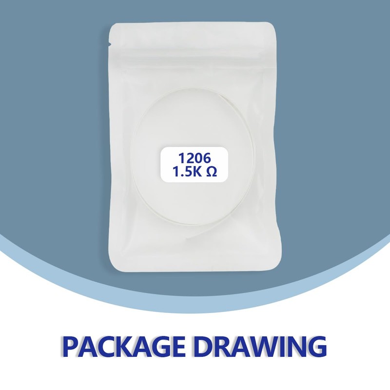 Innfeeltech 150pcs high quality SMD Resistor Kit 1206 1/4W 1.5K