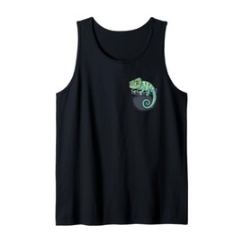 Panther Chameleon Pocket Cute Reptile Lizard Owner Pet Lover Tank Top