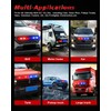 YM E-Bright 2-Pack Red Blue Dual Colors 4 LED Car