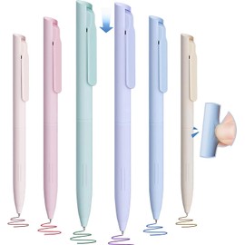 Colored Gel Pens Pastel Ink Colors Quick Dry Ink Pen, 6PCS 0.5mm Cute Gel Pens Pastel Pens,Aesthetic Gel Ink Pens Pastel Pens,Pastel Quick Dry Ink Pens,Fine Point Smooth Writing Pens,Pastel Gel Pens