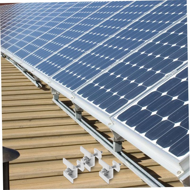 CIYODO 4 Pcs Solar Panel Clamps Mounting Brackets for Roofs