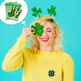 12 Pcs St. Patrick's Day Clover Lapel Pins Irish Lucky Shamrock Pins Brooches Jewelry for Women and Men Culture Celebration Pin Festivals Gift (2)