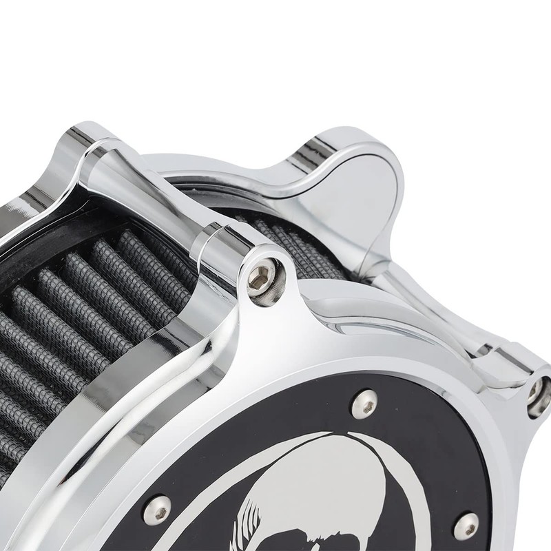Motorcycle Air Cleaner Skull Style Air Filter Kit Fit for