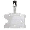 Opaque Single Sided ID Card Badge Holder & Crocodile Strap