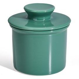 Counter with Water Line for Fresh Spreadable Butter - French Butter Keeper with Lid - Housewarming Gift For The One Who Has It All - Sage Green