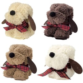 It Ain't this material dog dog motif with Cute Handkerchief Towel Mini Towels, 4 Colors Set Packaged putigihuto Promotional Giveaway