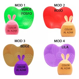 Universo en Linea Duo Cepillo Exfoliante Facial Silicona Tapete Limpia Brocha