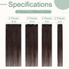 Clip in Hair Extensions Real Human Hair Dark Brown Hair