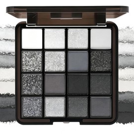 16 Colours Smokey Eye Palette,Black and White Smokey Eyeshadow Palette High