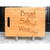Bread Salt Wine Housewarming Cutting Board Wonderful Life Quote Bread