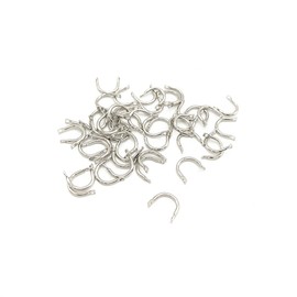Orurdo Fishing Tackle Lures Clevis "Clevild" U Shape Spinner Making Parts 55 Pieces (Silver / 0.2 inches (6 mm) Qb500124b02n0