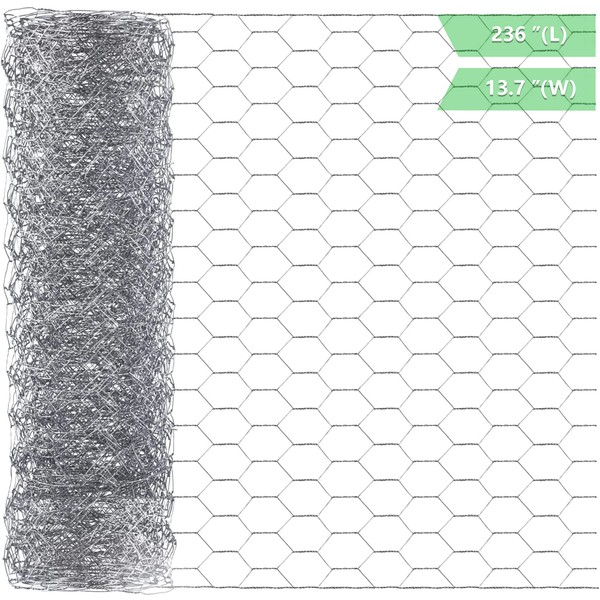 Miuwauer Chicken Wire 13.7 in x 236 in Poultry Wire