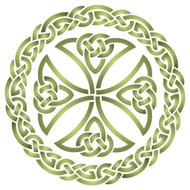 Celtic Cross Stencil,6.5 x 6.5 inch - Irish Celts Viking Cross Ornament Knotwork