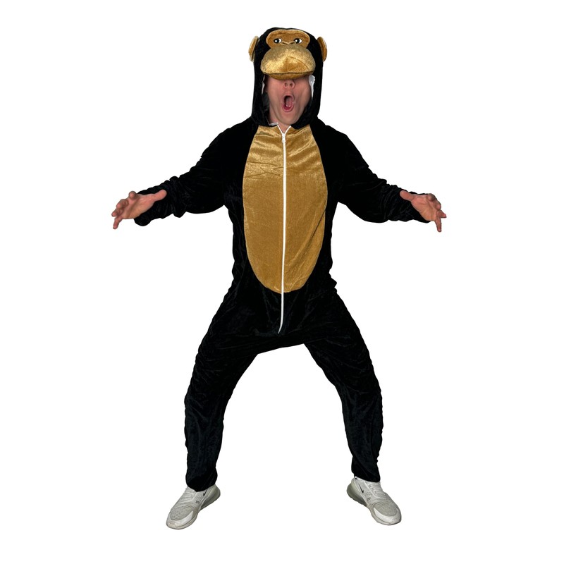 Foxxeo Black Brown Gorilla Costume for Adults, Size: XXXXL