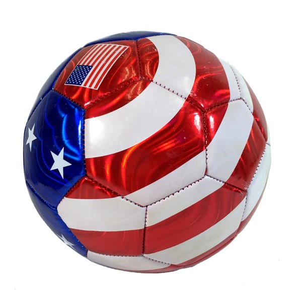 Soccer Ball Size 5 - U.S.A, Barcelona, El Salvador, Spain, Mexico, Italy, Brasil, Polka, Guatemala, Madrid, Argentina (U.S.A Blue)