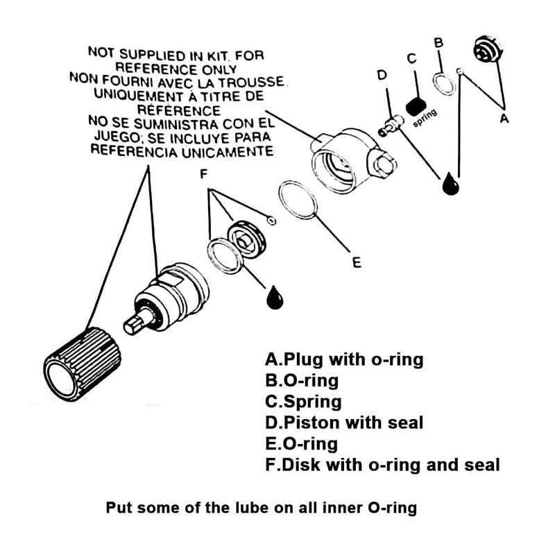 N008792 Air Compressor Regulator Repair Kit - by Braveboy, Compatible