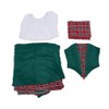 ZIUFVML Christmas Caroler Costume Set Women Highland Scottish Plaid Dress