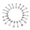 Cheriswelry 20pcs Flower Metal Zipper Pull Replacement Zippers Sliders for