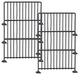Set of 6 Black Guardrails for Wrestling Action Figures