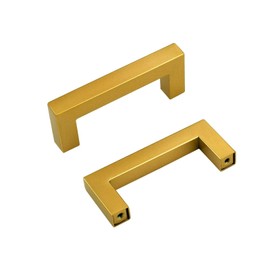NIZADO Gold Drawer Handles 1 Pack, 3 Inch Kitchen Cabinet Handles, Brushed Gold Cupboad Handles, 3 2/5inch Overall Length