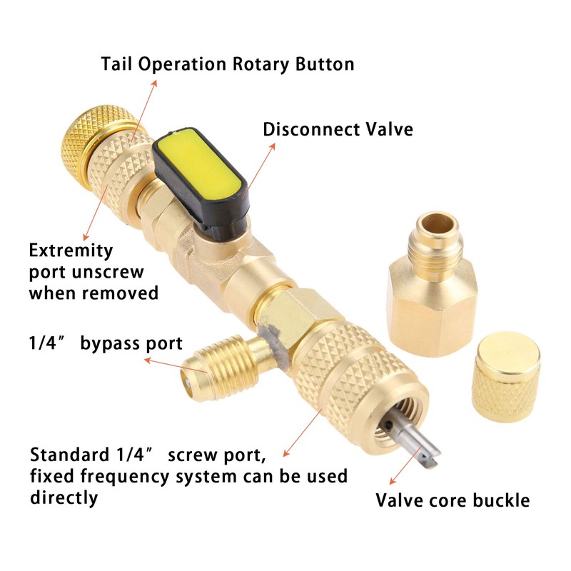 gohantee R410A Valve Core Remover Installer with Dual Size SAE