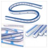 2 Pieces Curved Ruler Plastic Tape Measure Ruler 30cm Scale