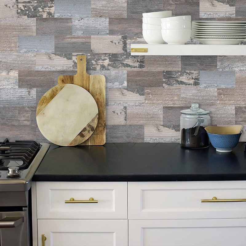 DEWOO 10-Sheet Peel and Stick Backsplash Wall Tiles for Kitchen