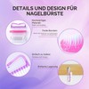 MelodySusie 3-Piece All-in-One Nail Brush Set for Manicure and Pedicure
