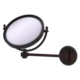 Allied Brass WM-5T/5X-MBL 8 Inch Wall Mounted Make-Up Mirror 5X Magnification, Mediterranean Blue