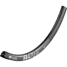 DT Swiss R 470 700c Tubeless-Ready Road Disc Rim: 28h, Black