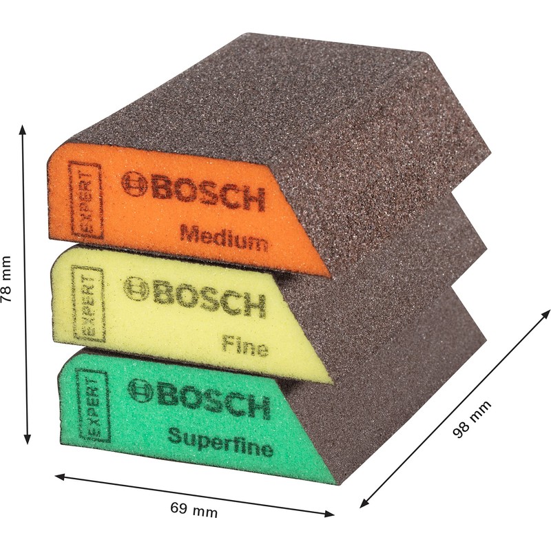 Bosch Professional 3x Expert S470 Combi Blocks (69 x 97