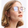 TECH-LINE-DIRECT Adult Fashion Metal Square Grey Glasses Frames The Factory