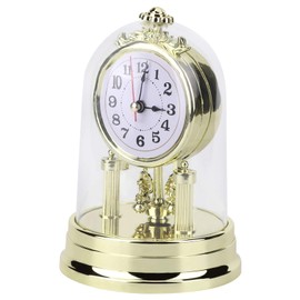 Famus European Retro Style Living Room Clock Antique Silent Living Room Table Clock Digital Alarm Clock Home Decor for Living Room Bedroom Office Home Decor (Gold)