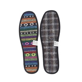 Ipetboom Hand Embroidered Bamboo Insoles 3 Pairs Breathable Foot Care Pads for Sports Daily Use Odor-free Antiperspirant