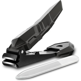 Clippers for Men, Fingernail Clipper Heavy Duty   Clippers with Catcher  Cutters, No Mess  Clippers for Women Mess Free   Clippers for Thick Nails for Seniors - Color: Black Wide Opening