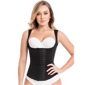 M&D C-4055 Fajas Colombianas Reductoras y Moldeadoras Compression Vest Shaper for Women Black L