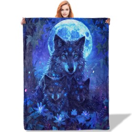 Plistiz - Manta de franela suave para mujeres y niñas, regalos para sala de estar, sofá, hogar, decoración de sofá, 50 x 60 pulgadas
