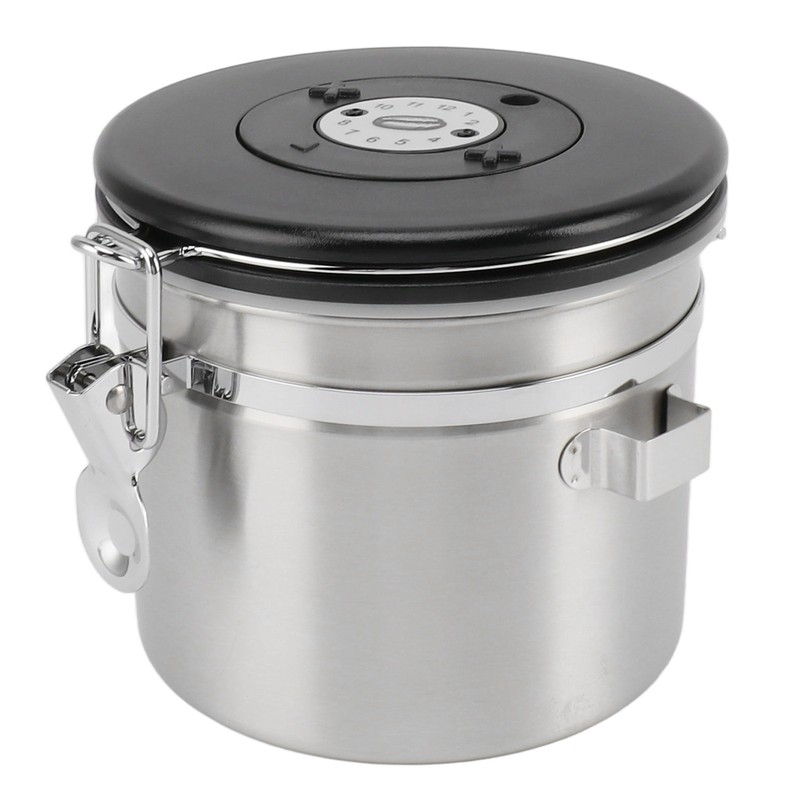 Airtight Coffee Canister 1.2L 304 Stainless Steel Coffee Bean Storage