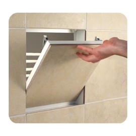 Linhdor RGB AL 4014 Touch Latch Tile Access Door for Walls - Seamless, Concealed Design for Perfect Tile Integration - Sound Rated - Sound Trasmission Class (STC) 62 (1/2" Drywall) 12x12