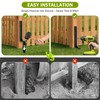 2 Pcs Fence Post Repair Kit, Heavy Duty Fence Post
