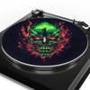 ZUXONGSY Skulls Turntable Mat for Vinyl Records BlackTurntable Slipmat Anti