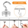MIKEDE N52 Magnetic Hooks for Outdoor Hanging Brackets, 30Lbs High